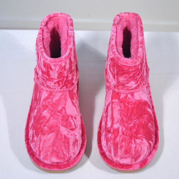 NEW UGG CLASSIC MINI II CRUSHED VELVET BOOTS, SZ 6 - Picture 2 of 8